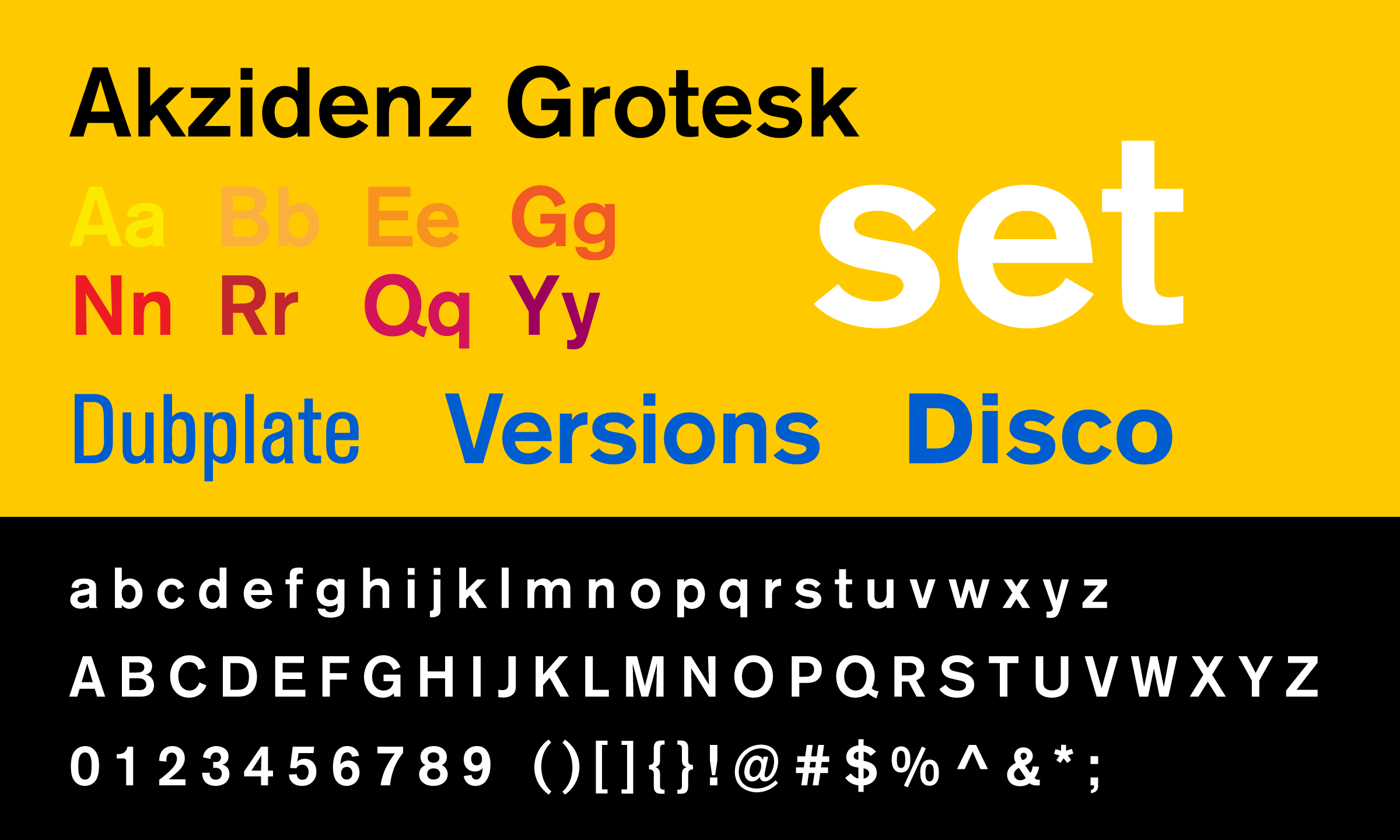 Akzidenz Grotesk typeface specimen sheet